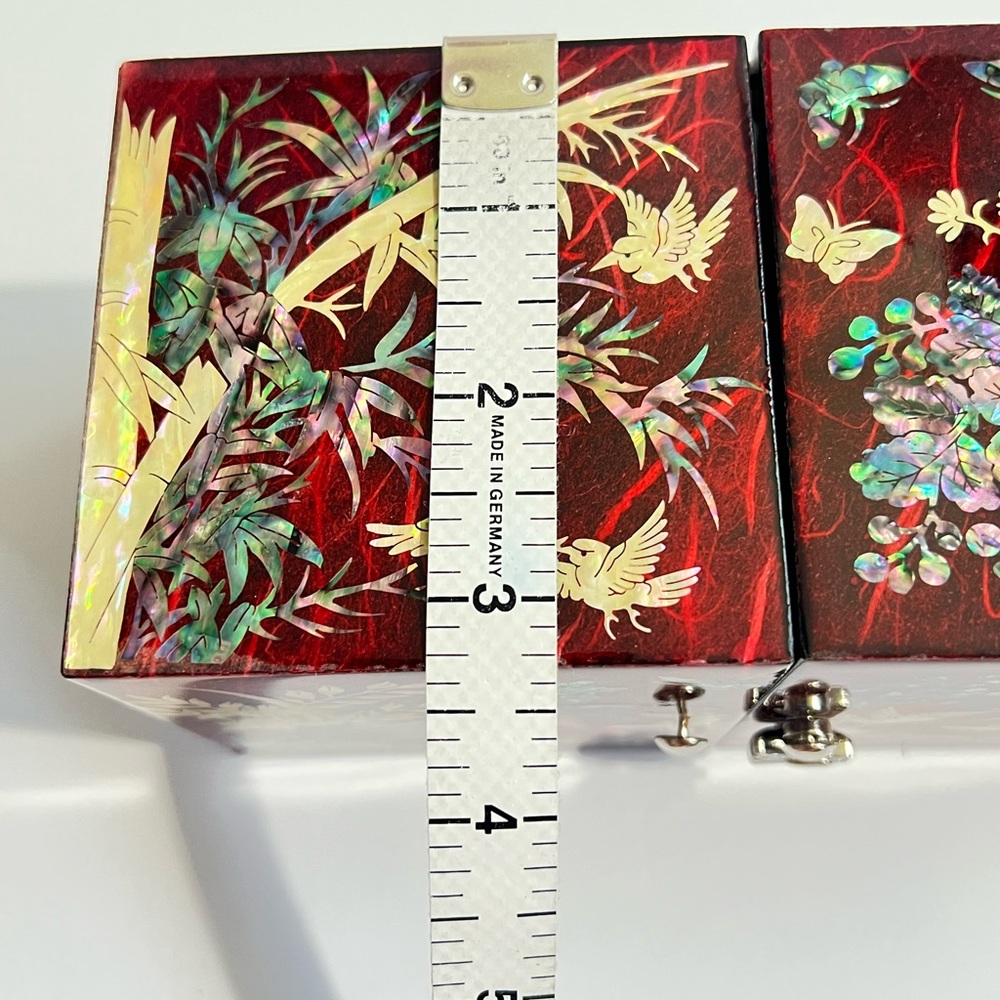 NEW Mother-of-Pearl Jewelry Box with 4 Drawers- KOREAN Traditional Lacquer Craft - Picture 14 of 16